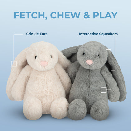 Bunny Buddies Squeaky and Crinkle Plush Toys