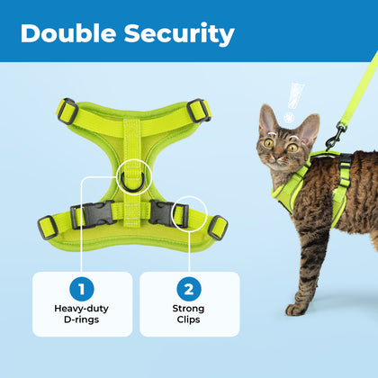 Voyager Escape Proof Cat Harness and Leash with Matching Trim