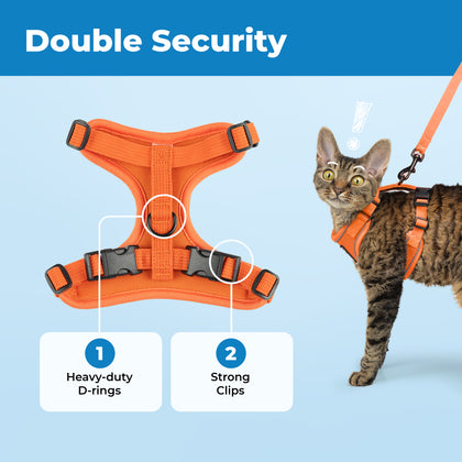 Voyager Escape Proof Cat Harness and Leash with Matching Trim