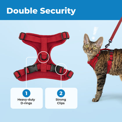 Voyager Escape Proof Cat Harness and Leash with Matching Trim