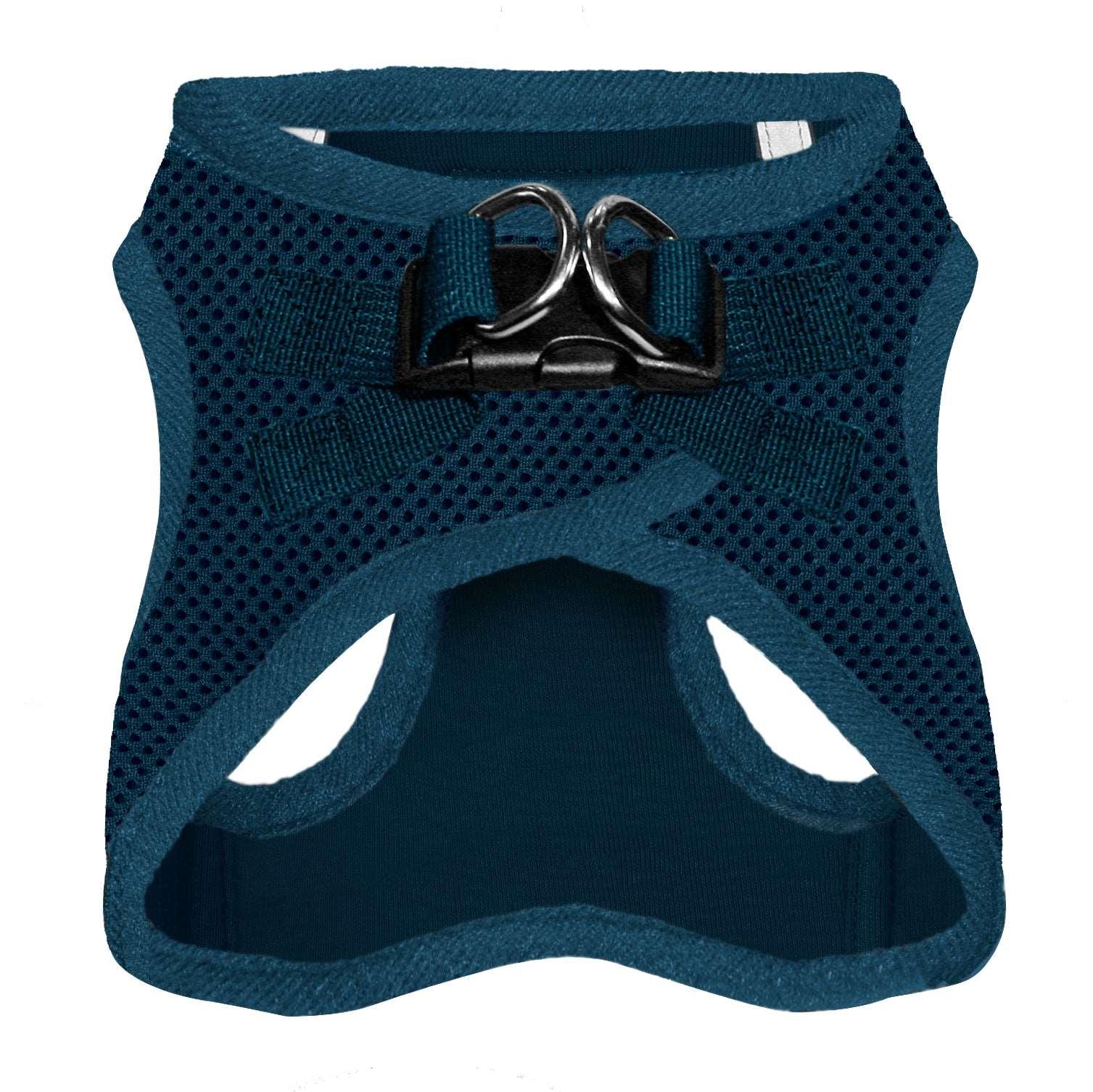 VOYAGER Step-In Air Pet Harness in Navy Blue with Matching Trim and Webbing - Black