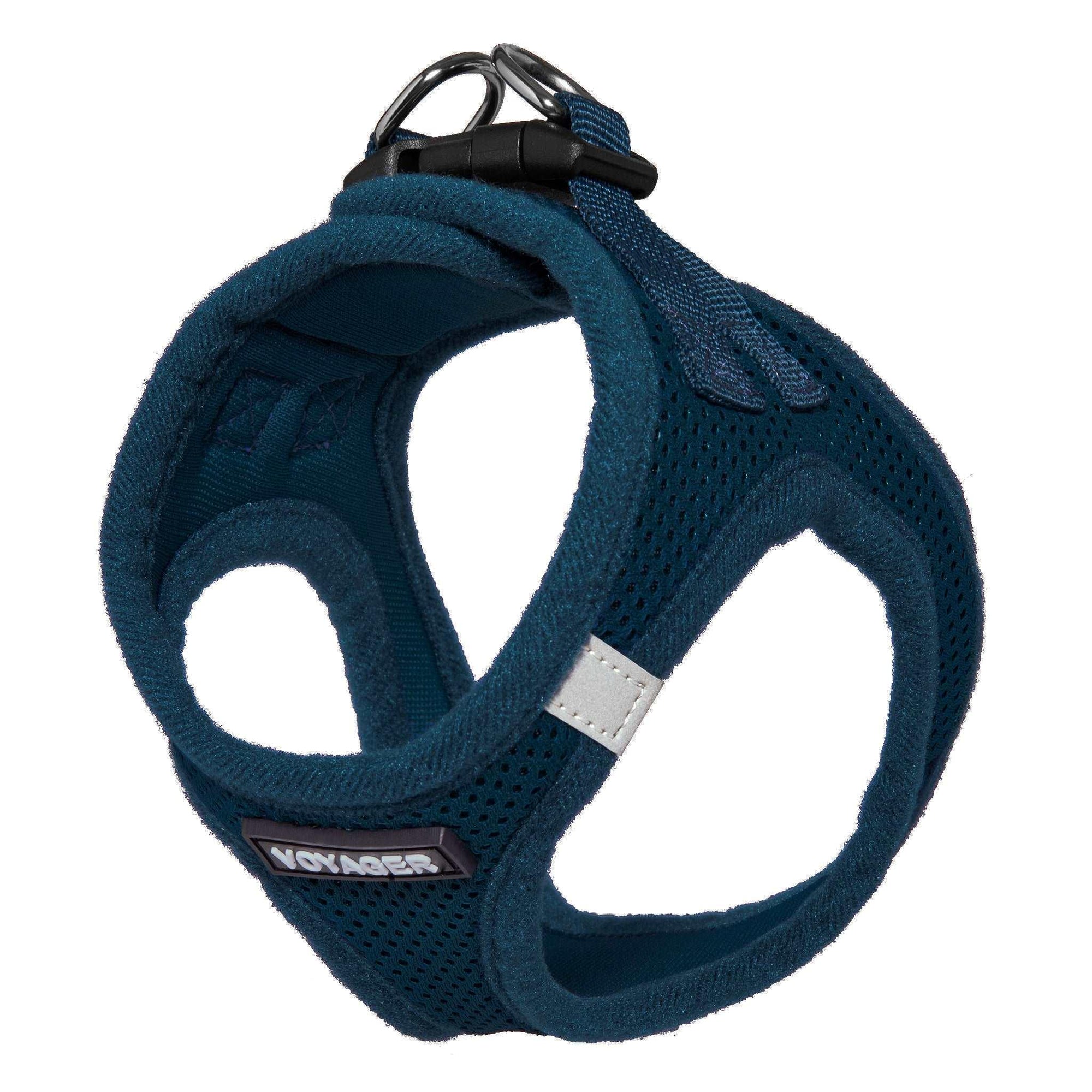 VOYAGER Step-In Air Pet Harness in Navy Blue with Matching Trim and Webbing - Front