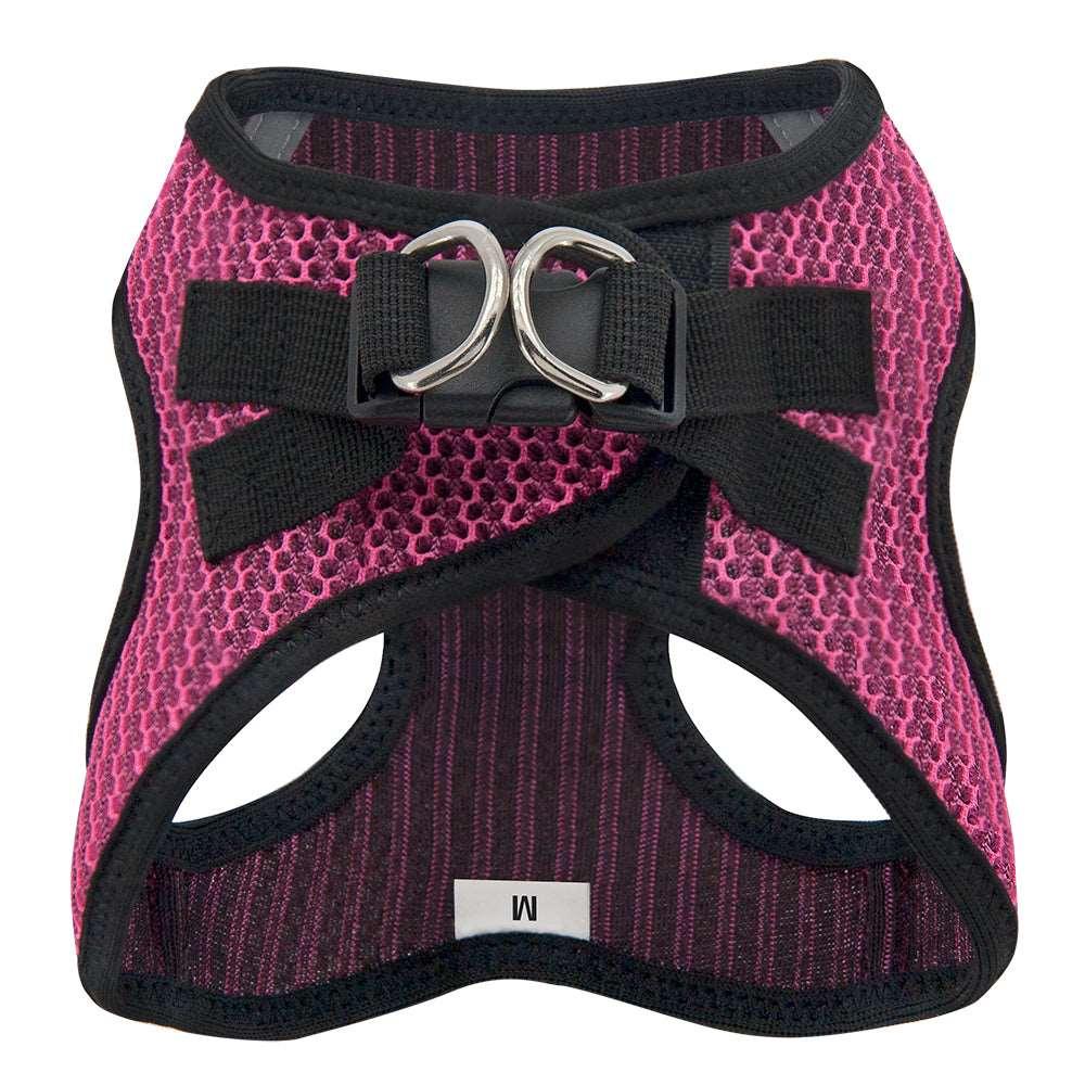 VOYAGER Two-Tone Step-In Air Pet Harness in Fuchsia - Back