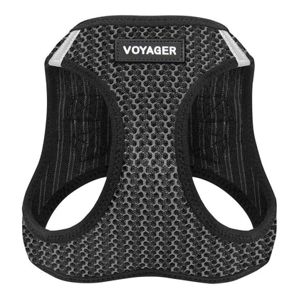 VOYAGER Two-Tone Step-In Air Pet Harness in Gray - Front
