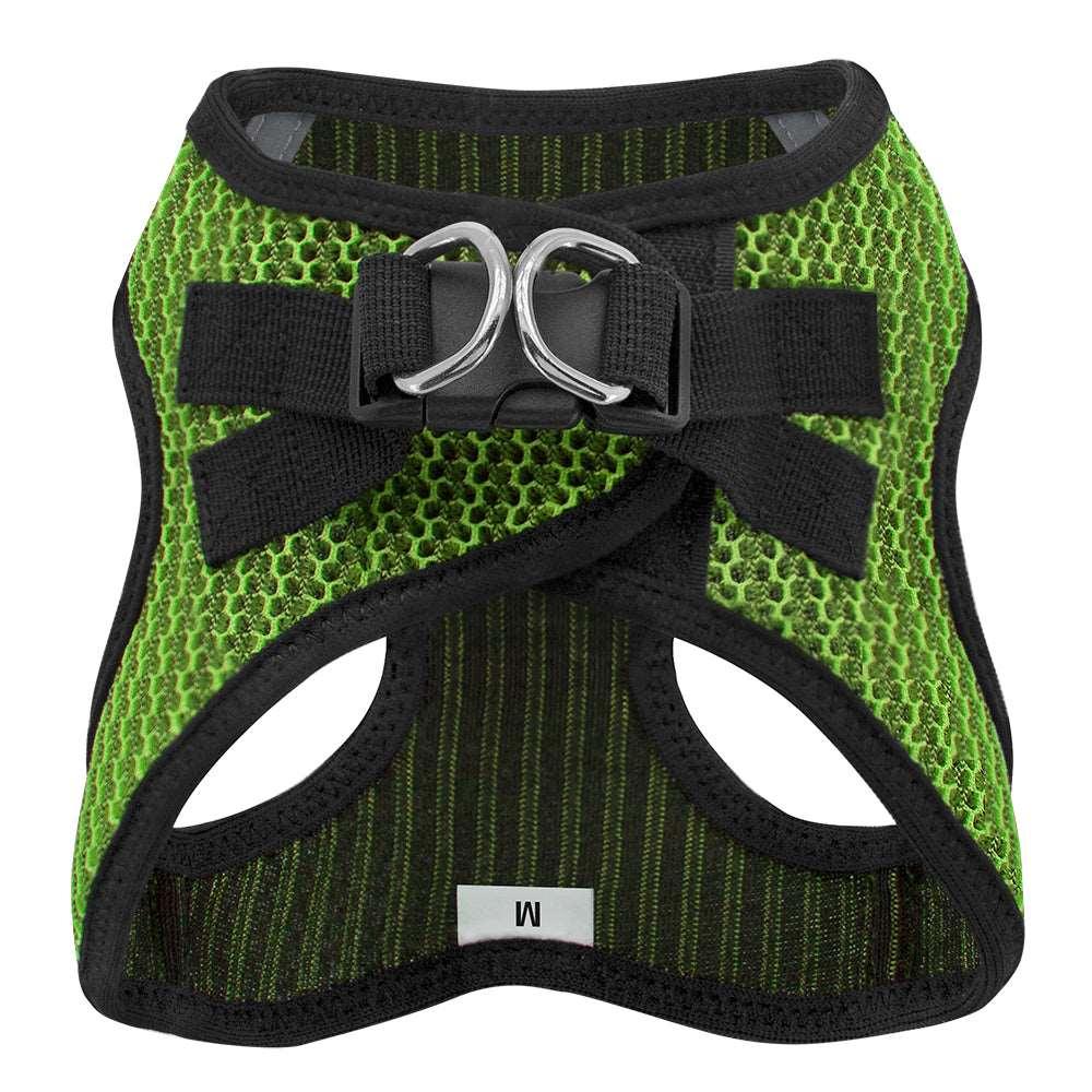 VOYAGER Two-Tone Step-In Air Pet Harness in Lime Green - Back