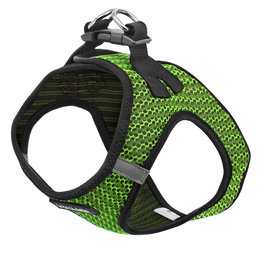 VOYAGER Two-Tone Step-In Air Pet Harness in Lime Green - Expanded