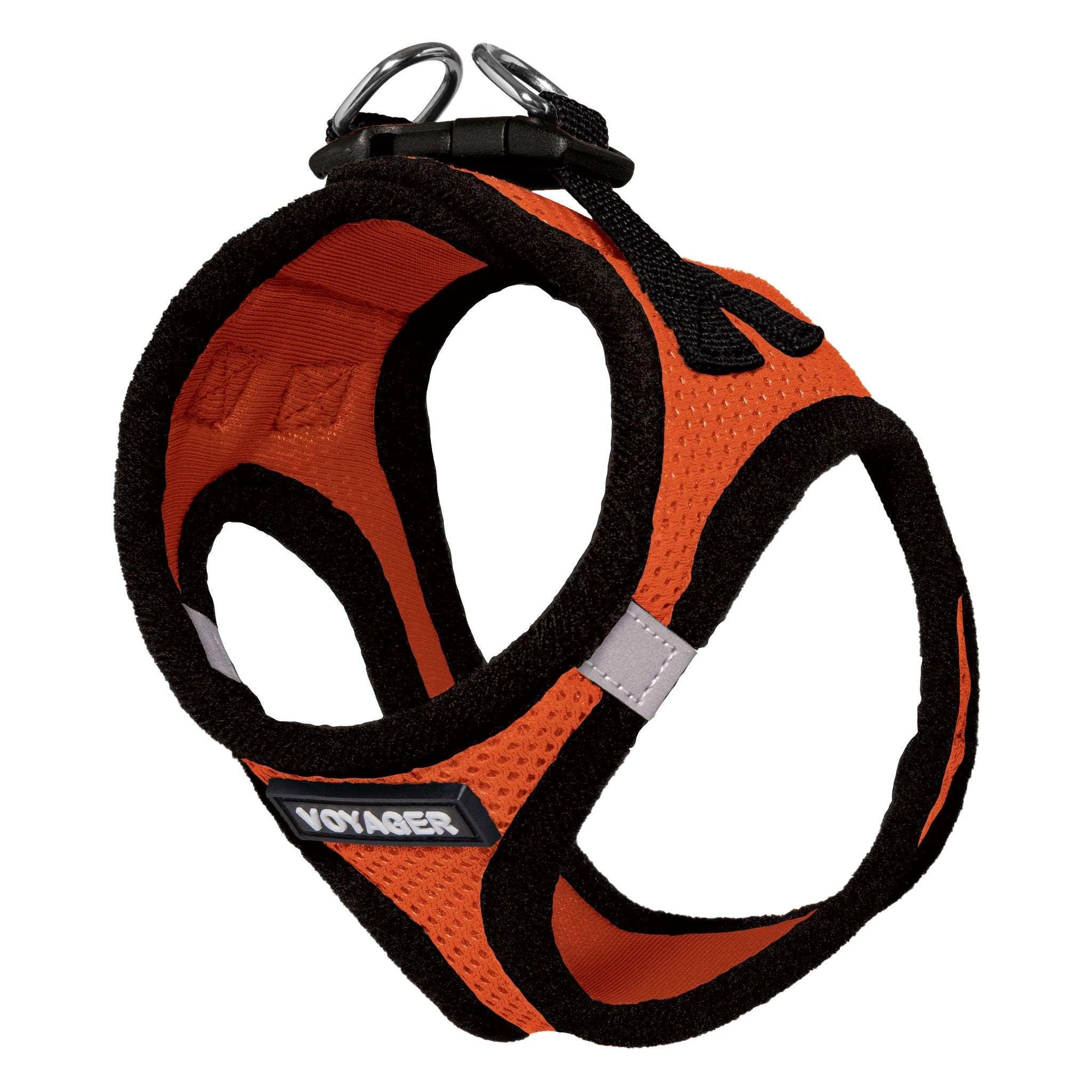 VOYAGER Step-In Air Pet Harness in Orange with Black Trim - Expanded