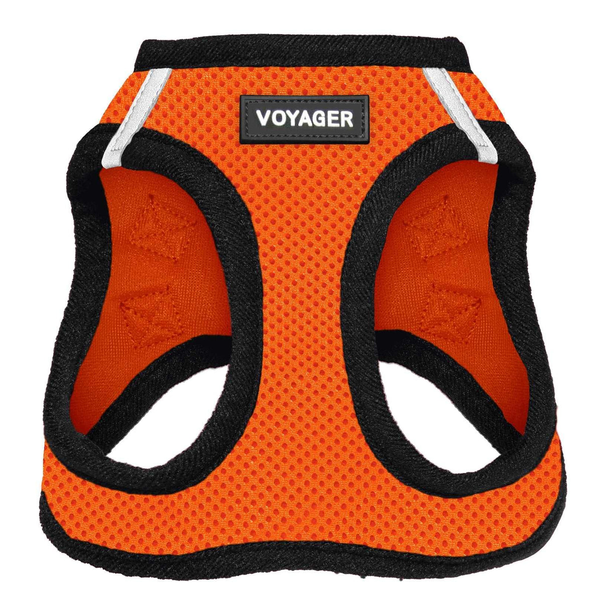 VOYAGER Step-In Air Pet Harness in Orange with Black Trim - Front