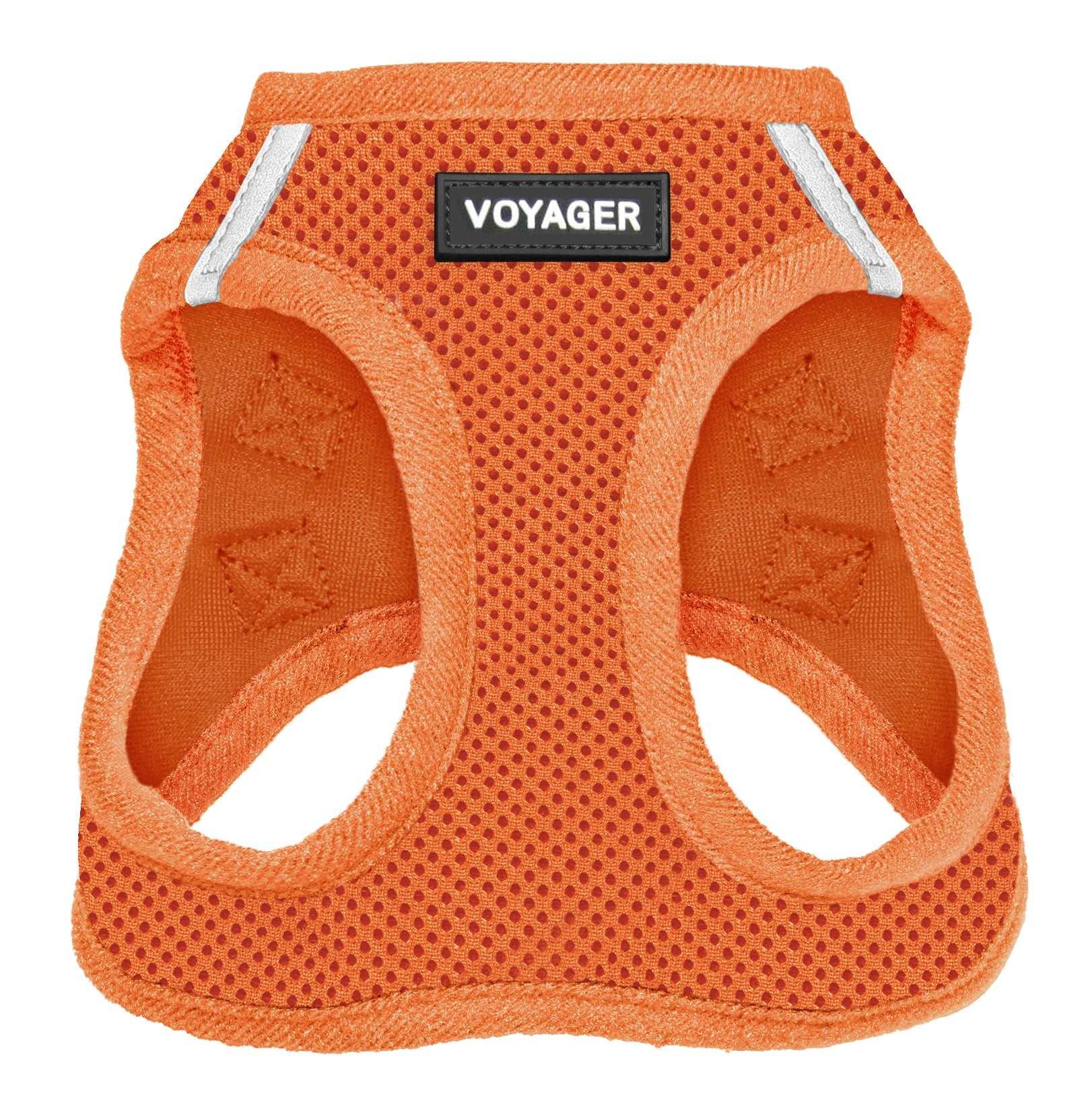 VOYAGER Step-In Air Pet Harness in Orange with Matching Trim and Webbing - Front