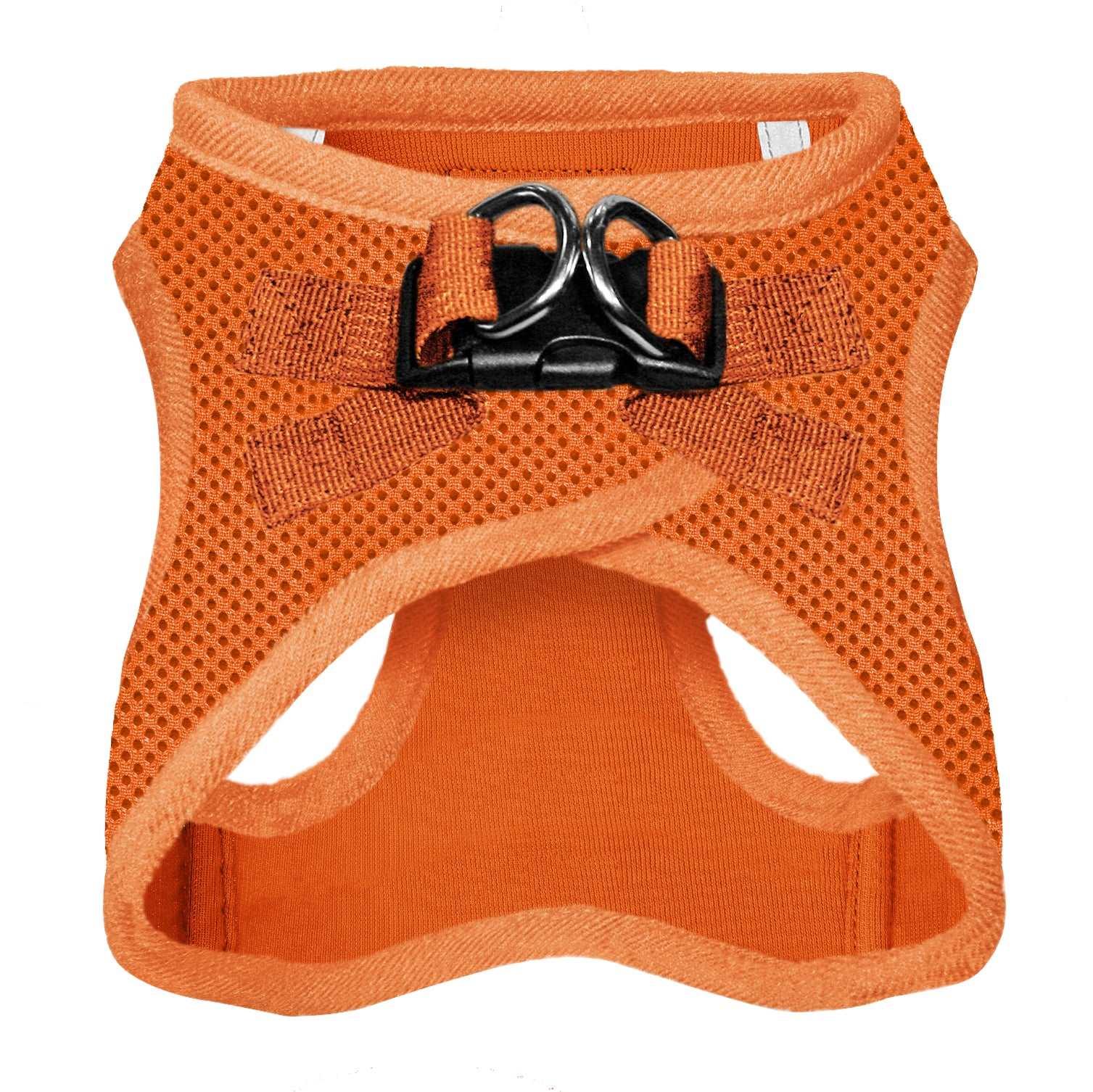 VOYAGER Step-In Air Pet Harness in Orange with Matching Trim and Webbing - Black