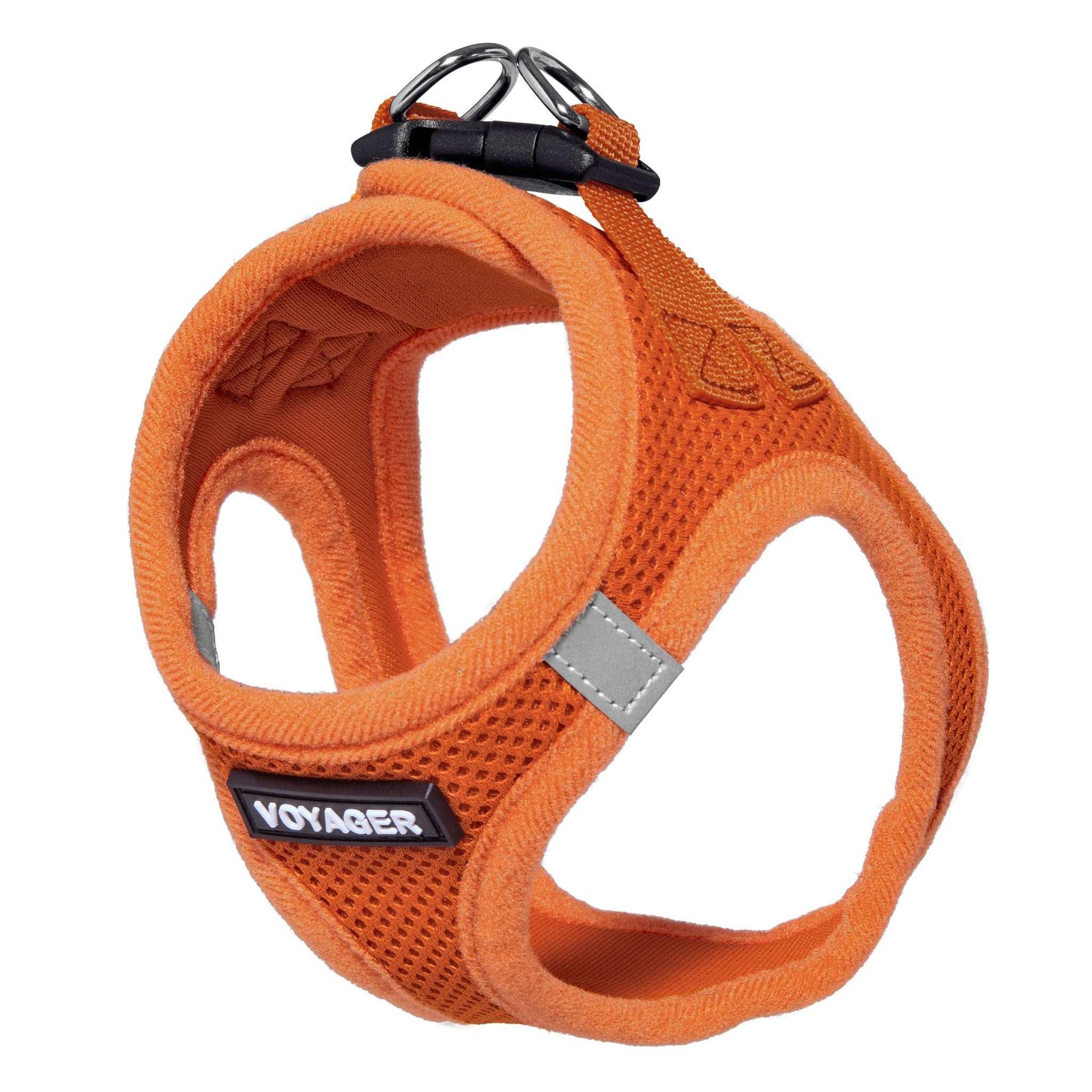 VOYAGER Step-In Air Pet Harness in Orange with Matching Trim and Webbing - Expanded