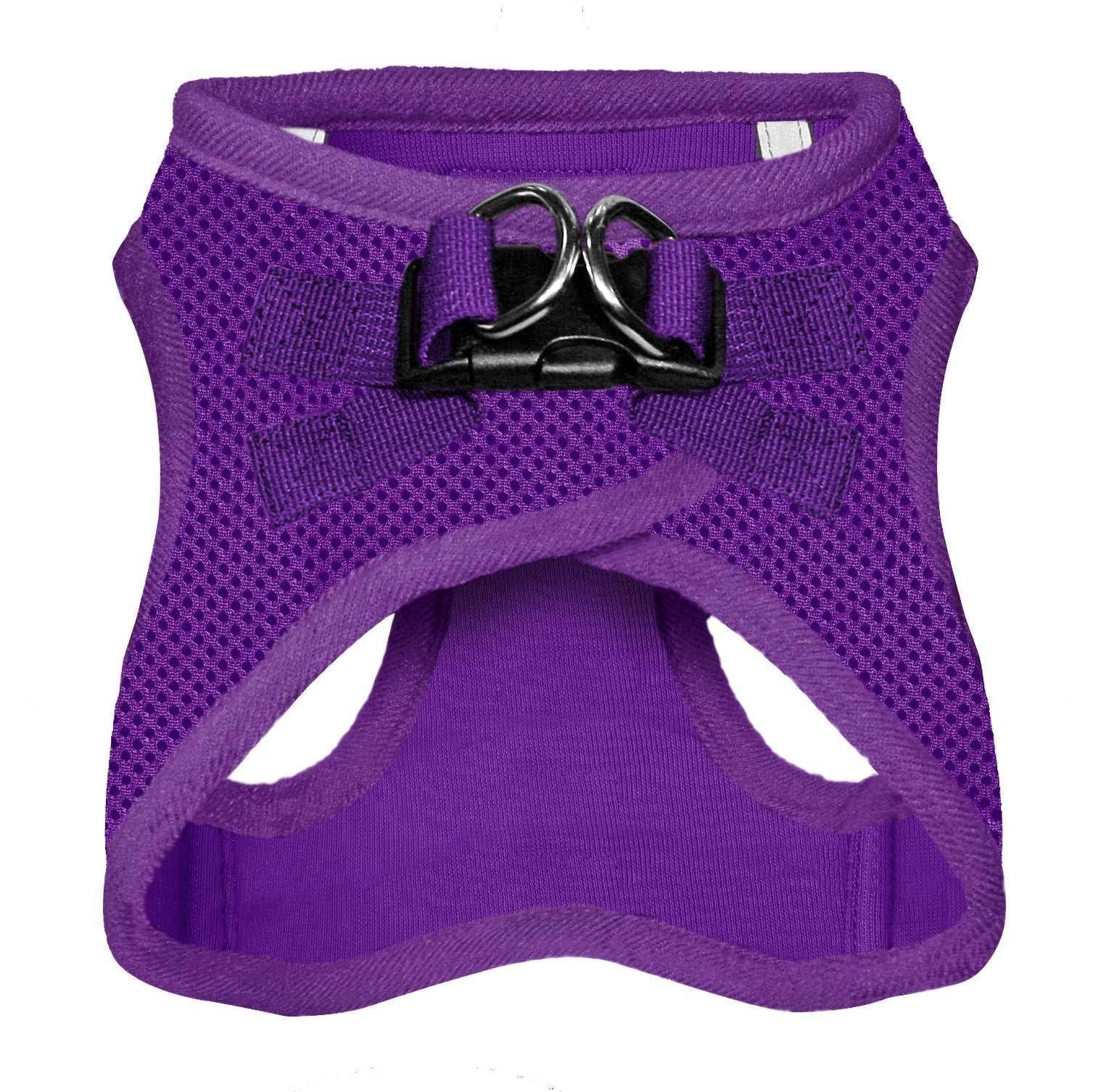 VOYAGER Step-In Air Pet Harness in Purple with Matching Trim and Webbing - Black