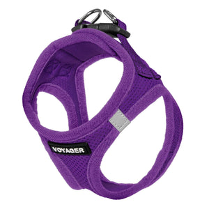 VOYAGER Step-In Air Pet Harness in Purple with Matching Trim and Webbing - Expanded