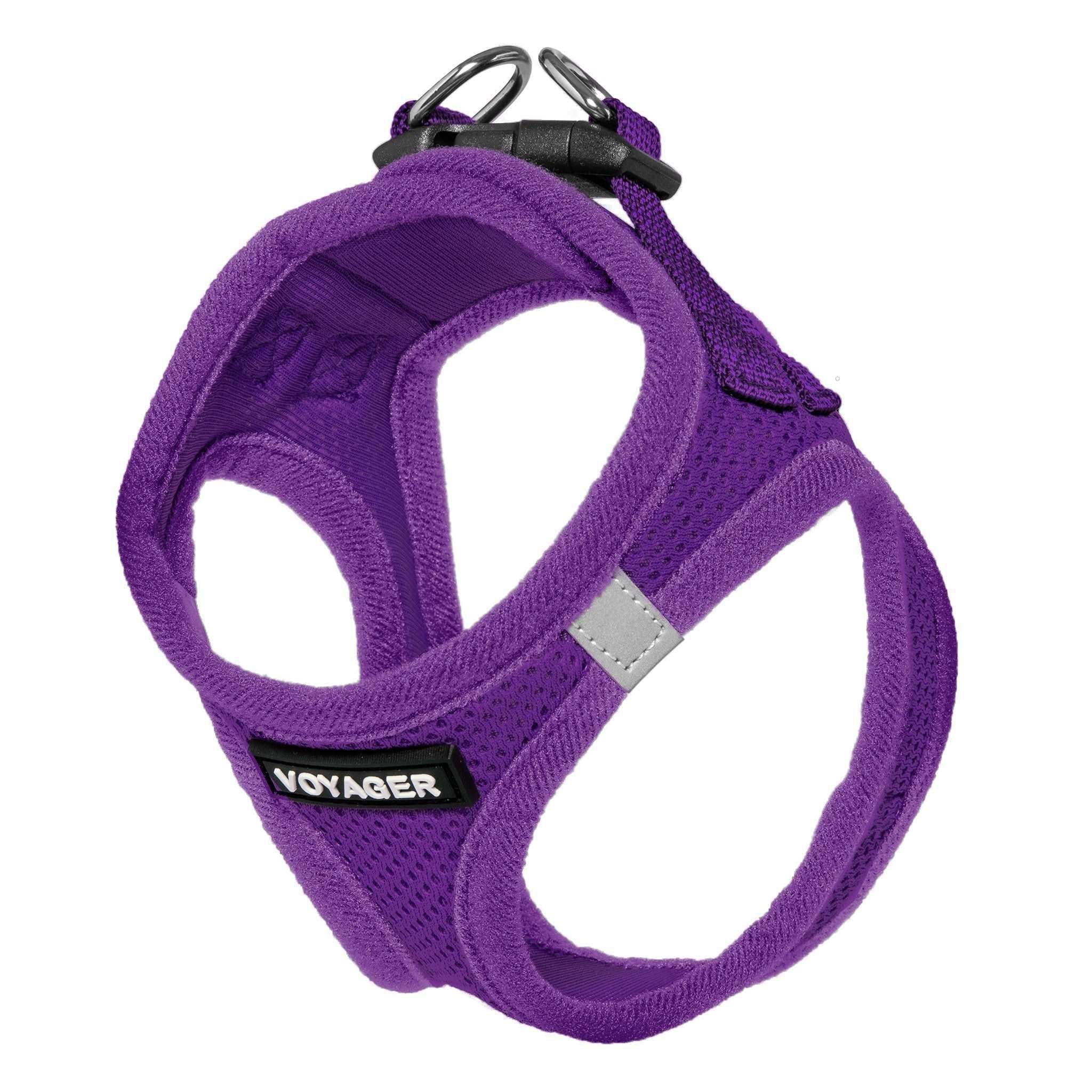 VOYAGER Step-In Air Pet Harness in Purple with Matching Trim and Webbing - Expanded