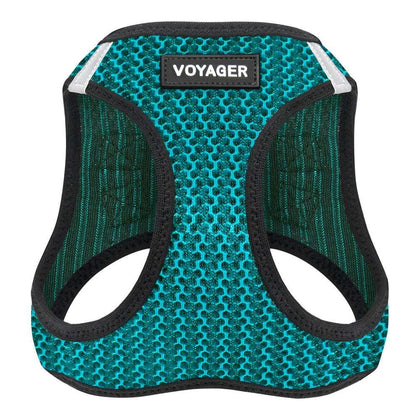 VOYAGER Two-Tone Step-In Air Pet Harness in Turquoise - Front