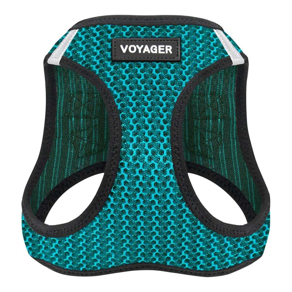 VOYAGER Two-Tone Step-In Air Pet Harness in Turquoise - Front
