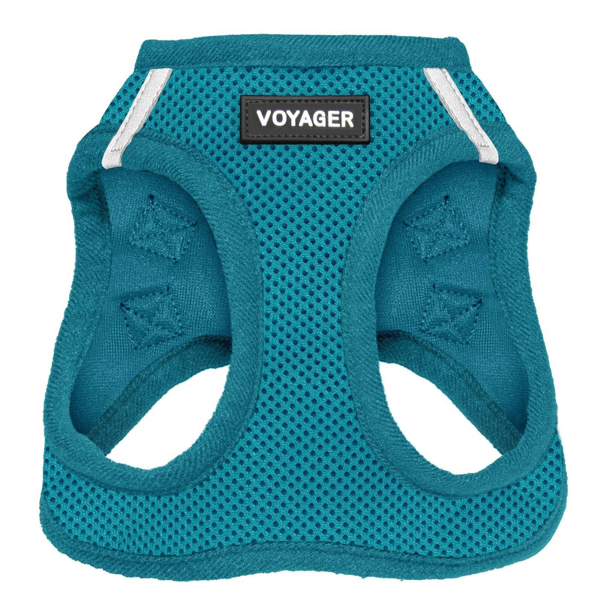 VOYAGER Step-In Air Pet Harness in Turquoise with Matching Trim and Webbing - Front