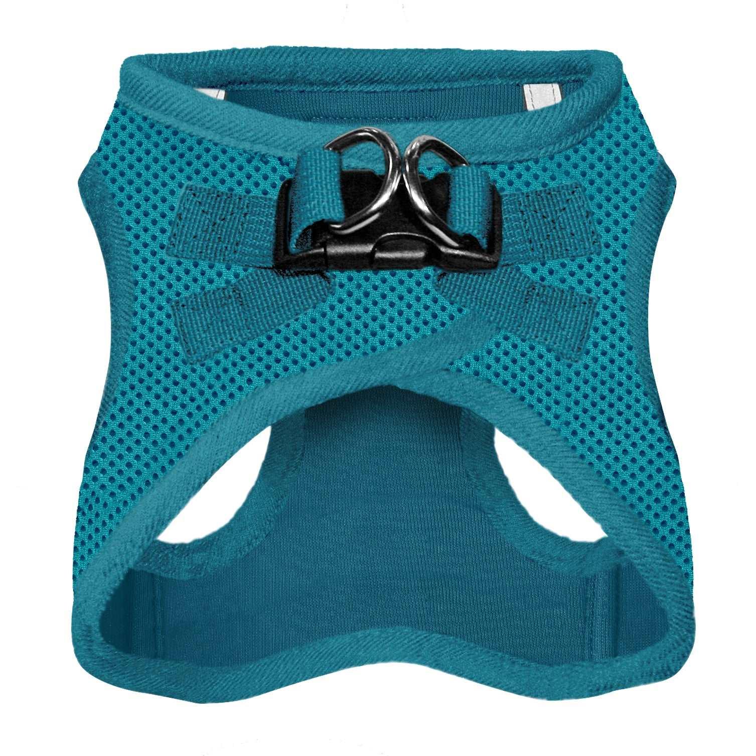 VOYAGER Step-In Air Pet Harness in Turquoise with Matching Trim and Webbing - Black