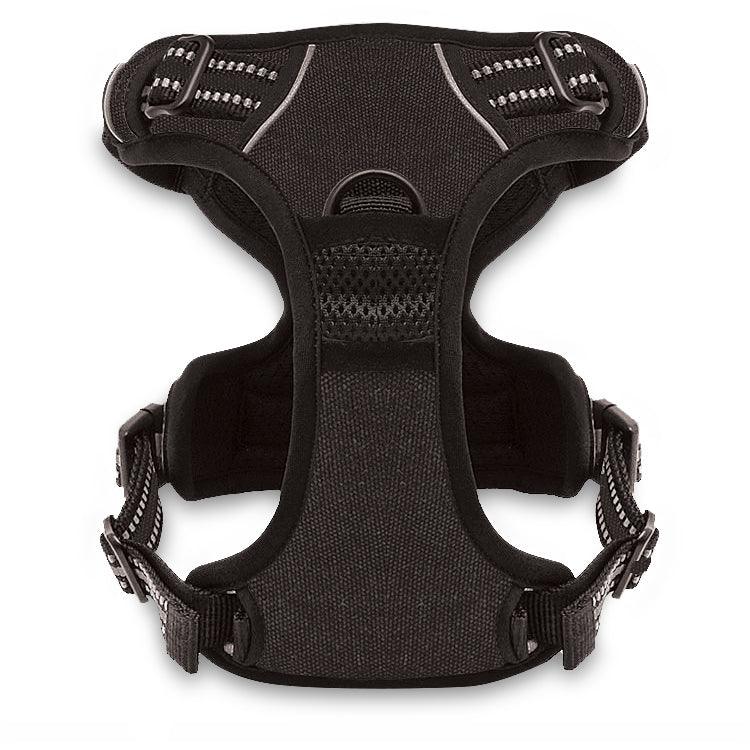 VOYAGER Dual-Attachment Dog Harness in Black - Back