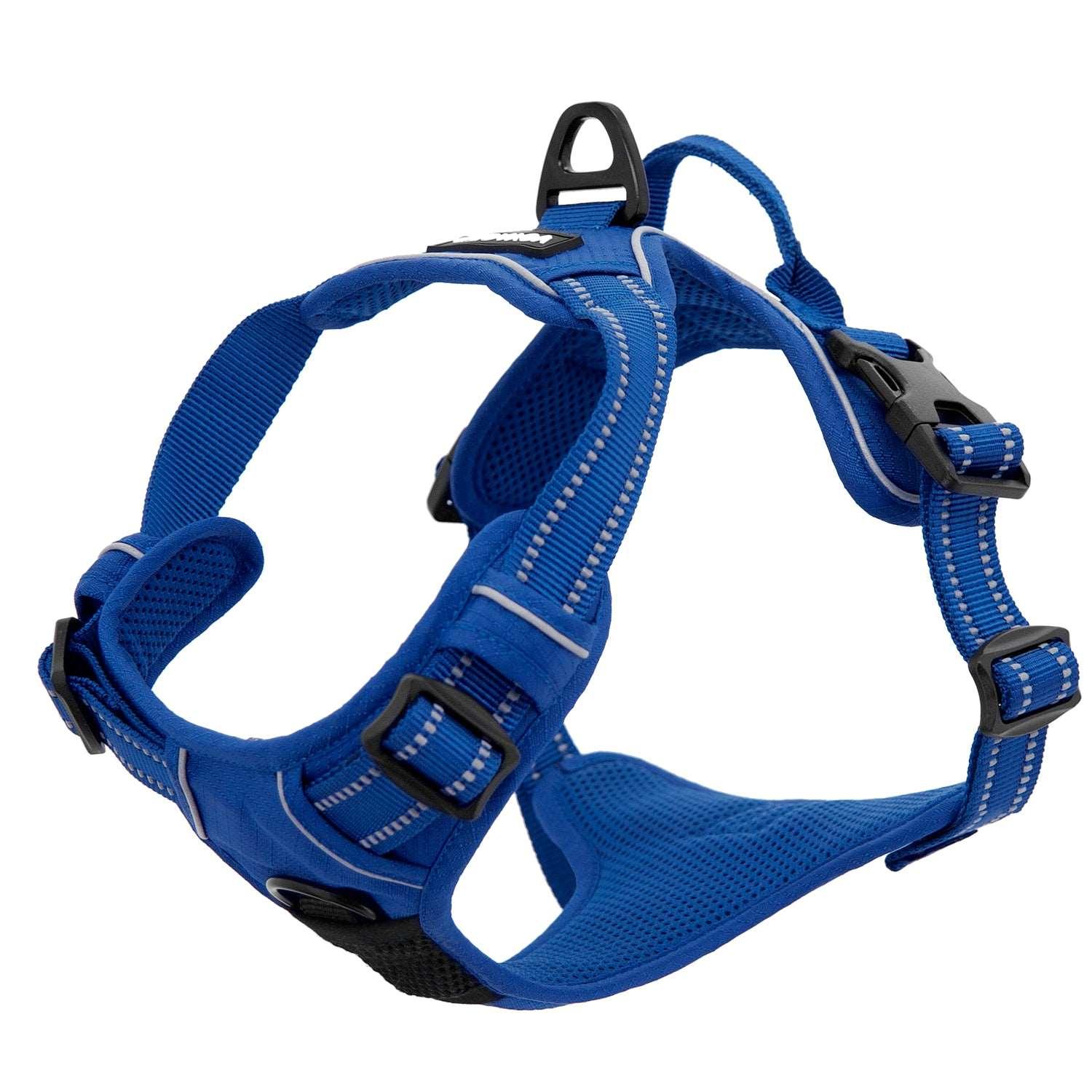 VOYAGER Dual-Attachment Dog Harness in Royal Blue - Expanded