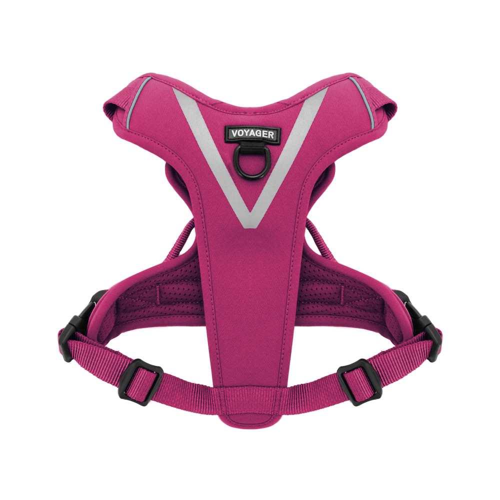 VOYAGER Maverick Dog Harness in Fuchsia - Front