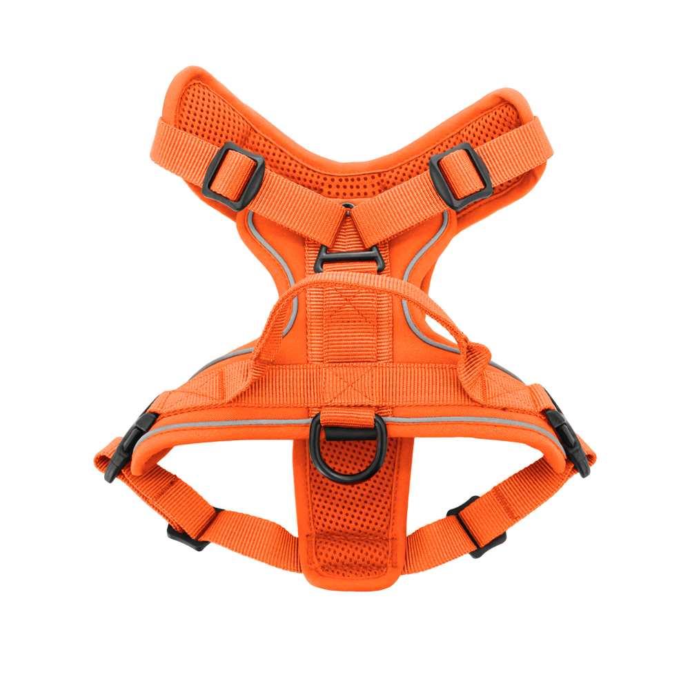 VOYAGER Maverick Dog Harness in Orange - Back