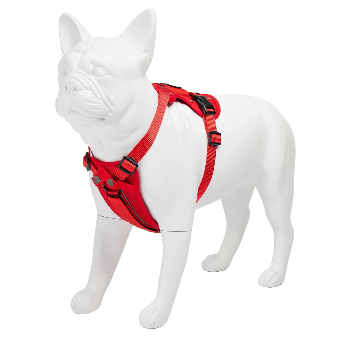 VOYAGER Freestyle Dog Harness in Red on Dog Mannequin