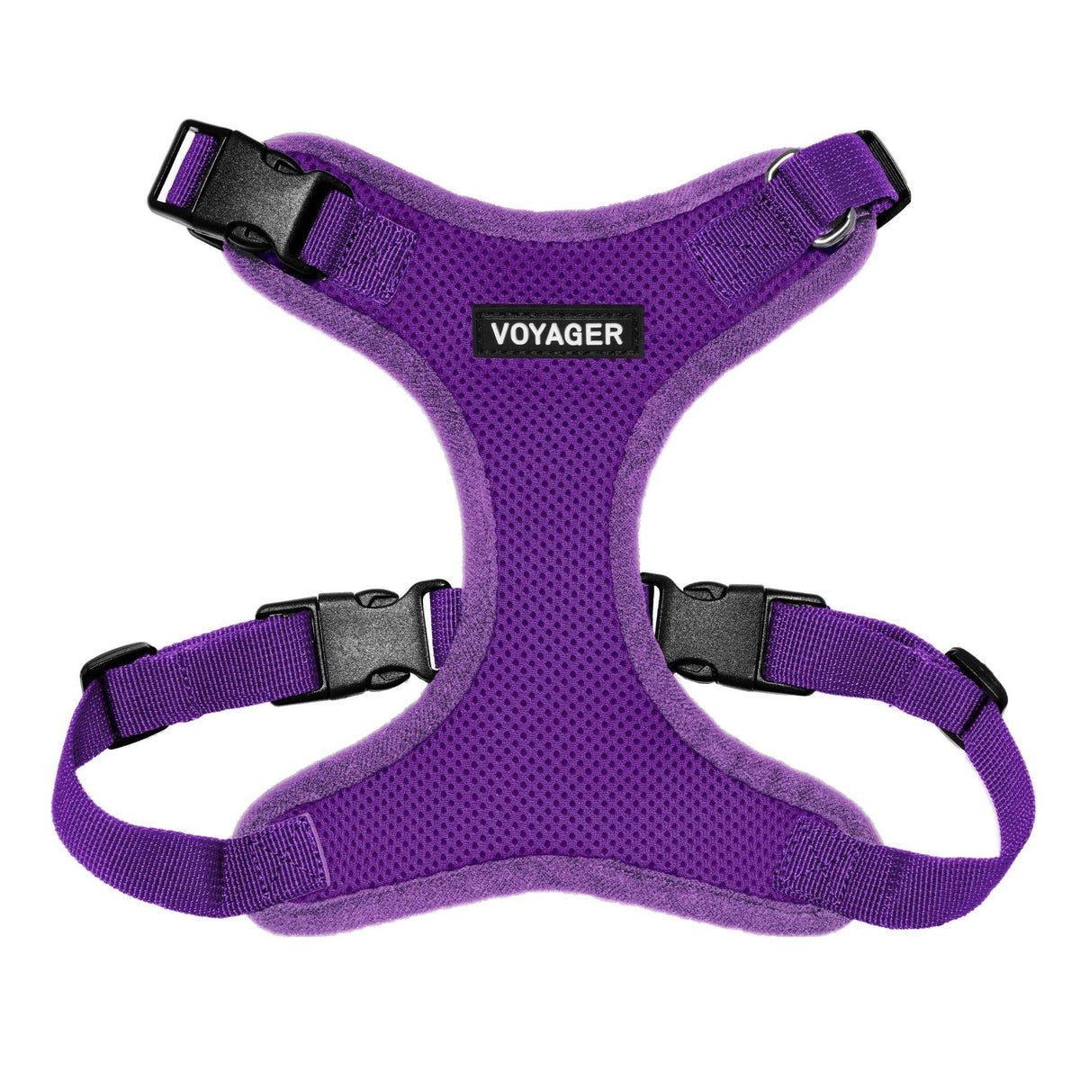 VOYAGER Step-In Lock Dog Harness in Purple with Matching Trim and Webbing - Front