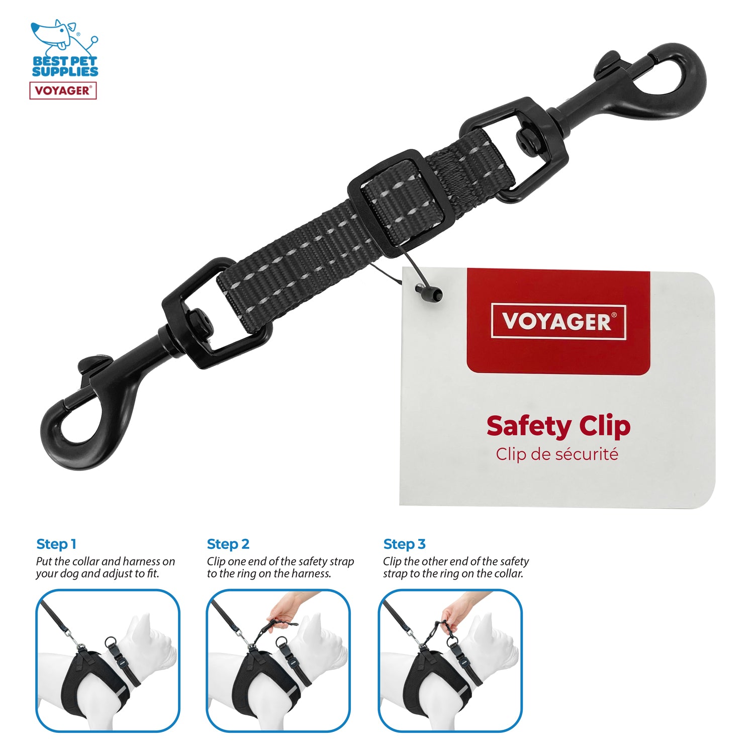 Dog Safety Accessory - Secondary Collar/Harness Attachment